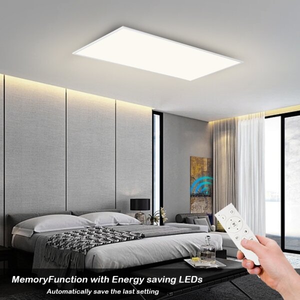 Brilagi - Димируемо LED таванно осветително тяло SLIMFRAME LED/80W/230V 120x60 cm бяло + дистанционно управление