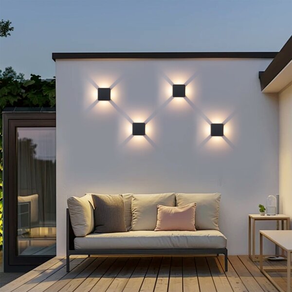 Brilagi - LED външно стенно осветително тяло QUADRAY LED/6W/230V черно IP54