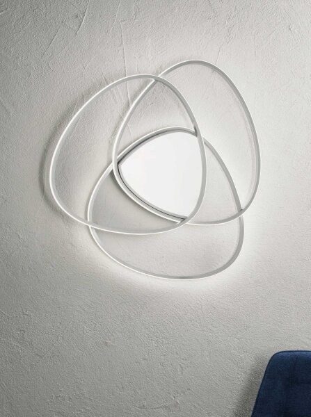 Ondaluce - LED димируемо таванно осветително тяло ROSE LED/60W/230V 50x54 cm, сребристо