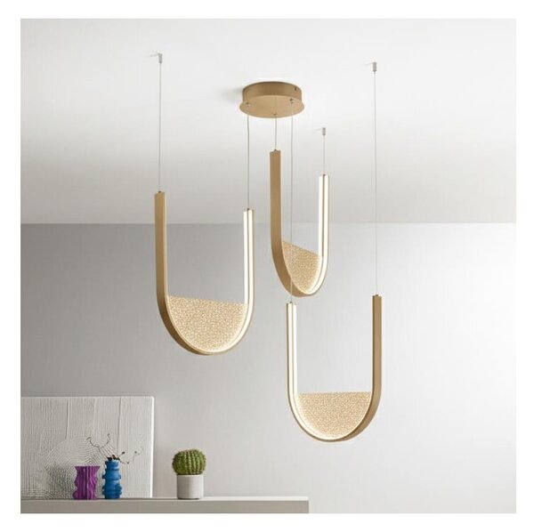 Ondaluce - LED димируем полилей на кабел LOTUS LED/70W/230V златист