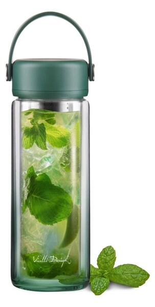 Зелена стъклена бутилка 350 ml Fuori – Vialli Design