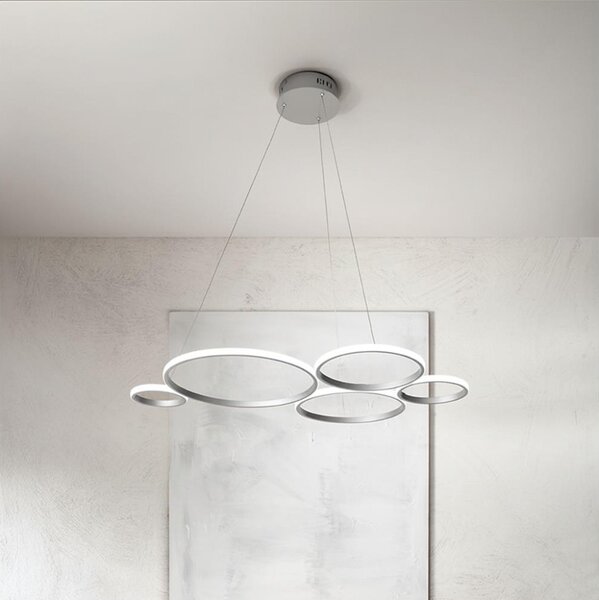 Ondaluce - димируем LED полилей на кабел POIS LED/60W/230V сребрист