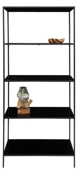 Черна метална библиотека 80x170x36 cm Vita – House Nordic