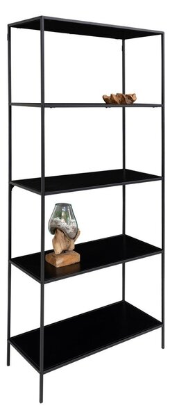 Черна метална библиотека 80x170x36 cm Vita – House Nordic