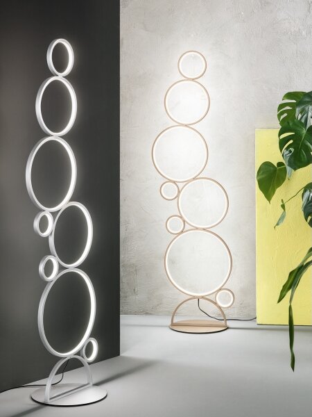 Ondaluce - LED димируема подова лампа POIS LED/52W/230V 160 cm сребриста