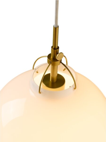 Halo Design 748068 - Полилей на кабел TOSCANA, 1xE27/40W/230V, диаметър 36 см, кремав/месинг