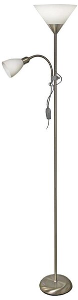 Подова лампа WENDY 1xE27/100W/230V + 1xE14/40W, матов хром