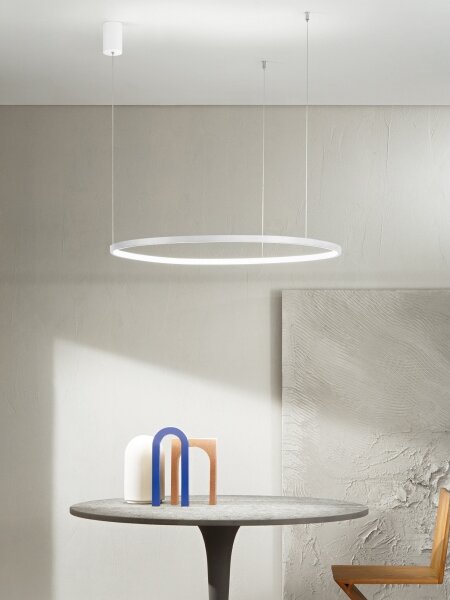 Ondaluce - Димируем LED полилей на кабел SOEL LED/38W/230V Ø 80 cm бял