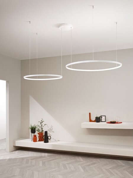 Ondaluce - LED димируем полилей на кабел SOEL LED/28W/230V + LED/38W бял