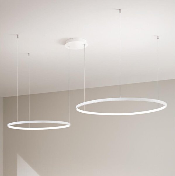 Ondaluce - LED димируем полилей на кабел SOEL LED/28W/230V + LED/38W бял