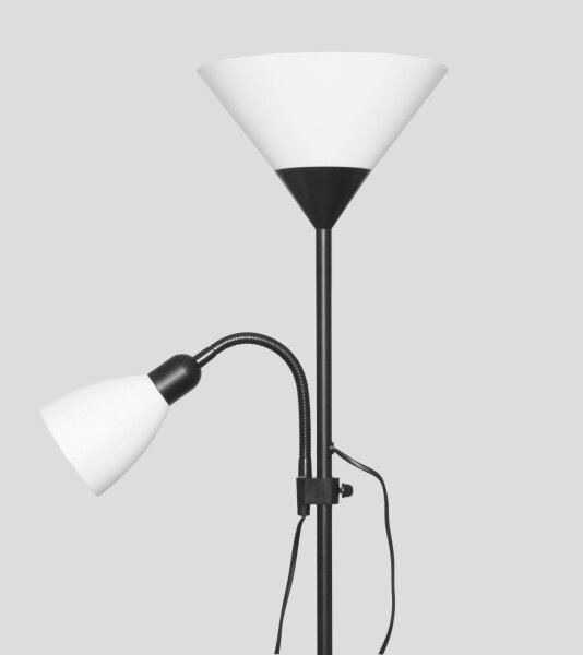 Подова лампа WENDY 1xE27/100W/230V + 1xE14/40W черна
