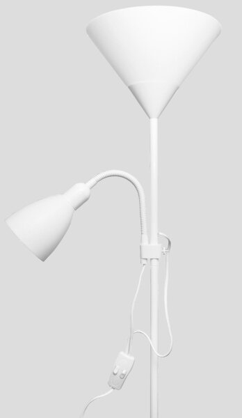 Podова лампа WENDY 1xE27/100W/230V + 1xE14/40W бяла