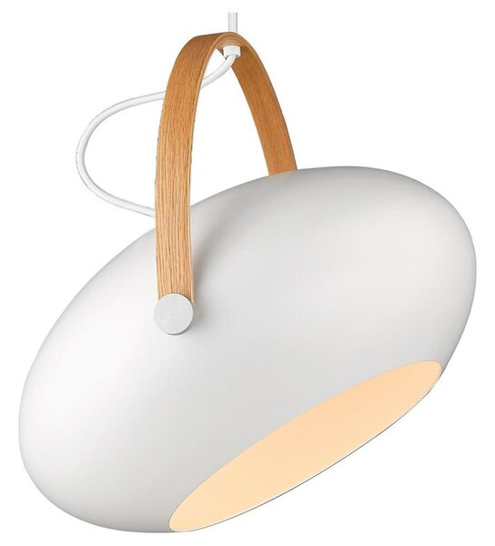 Halo Design 734375 - Висящ полилей на кабел DC 1xE27/40W/230V Ø 40 cm бял/дъб