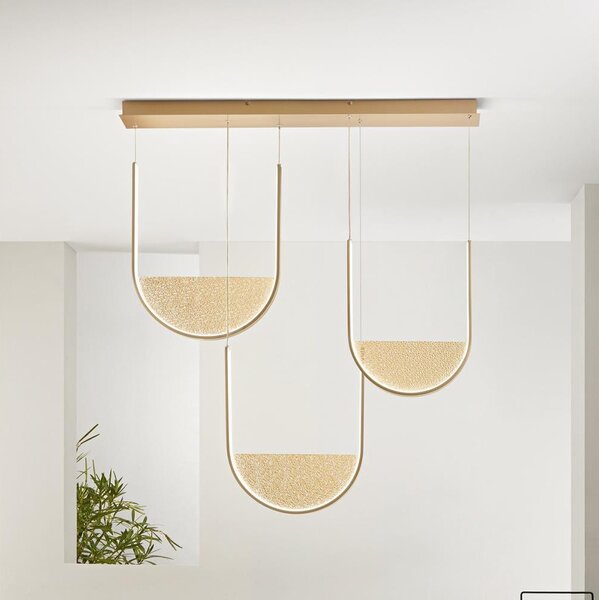 Ondaluce - LED димируем полилей на кабел LOTUS LED/70W/230V златист