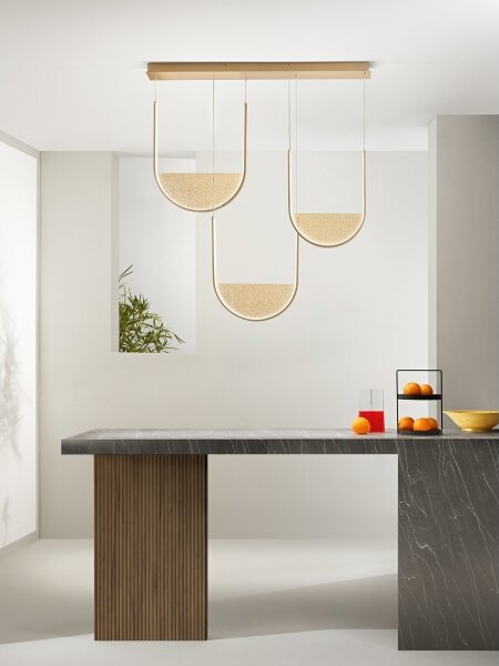 Ondaluce - LED димируем полилей на кабел LOTUS LED/70W/230V златист