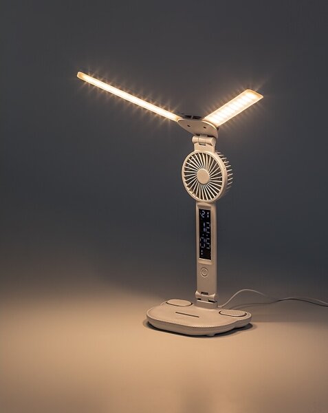 Rabalux 74030 - Димируема LED настолна лампа с вентилатор NOVILO LED/7W/5V