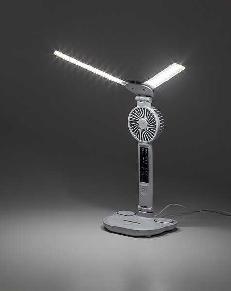 Rabalux 74030 - Димируема LED настолна лампа с вентилатор NOVILO LED/7W/5V