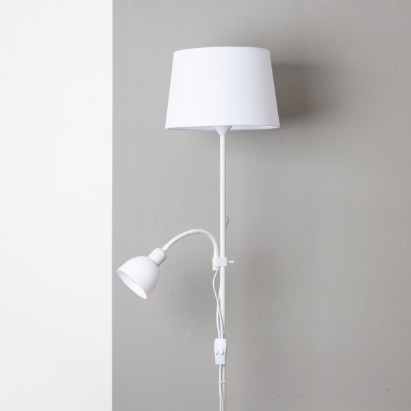 Brilagi - Подова лампа CERIA 1xE27/100W/230V + 1xE14/25W бяла