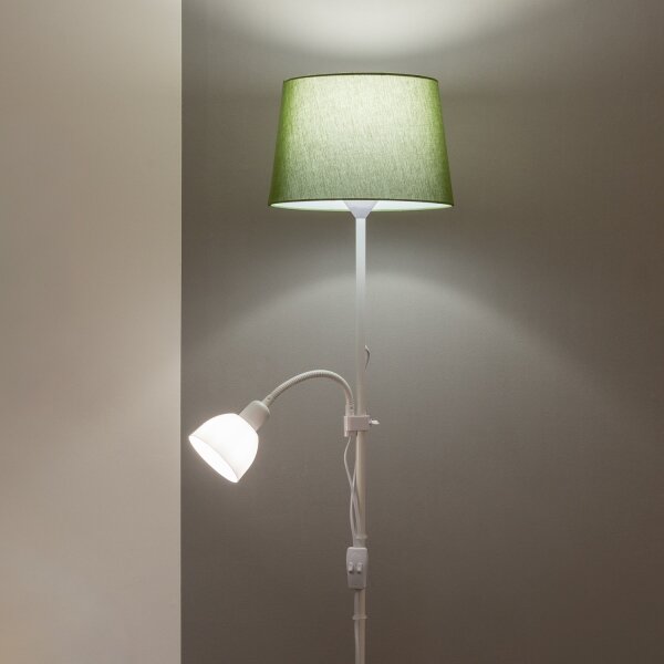 Brilagi - Подова лампа CERIA 1xE27/100W/230V + 1xE14/25W бял/зелен