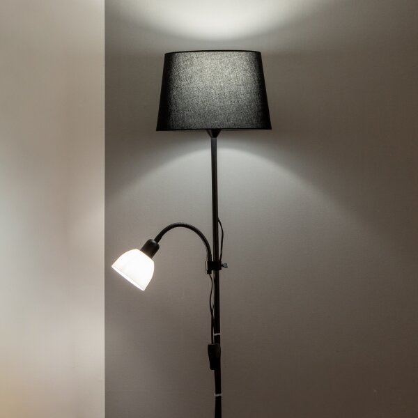 Brilagi - Подова лампа CERIA 1xE27/100W/230V + 1xE14/25W черна