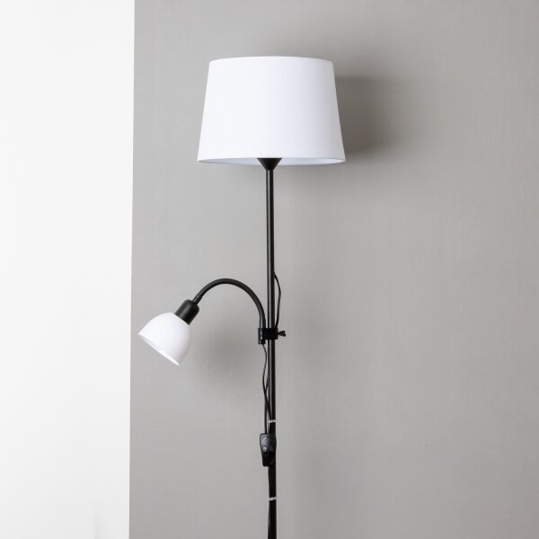 Brilagi - Подова лампа CERIA 1xE27/100W/230V + 1xE14/25W черна/бяла