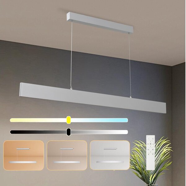 Brilagi - LED Димируем пендел SLIMLINE LED/40W/230V 3000-6000K сребрист + д.у