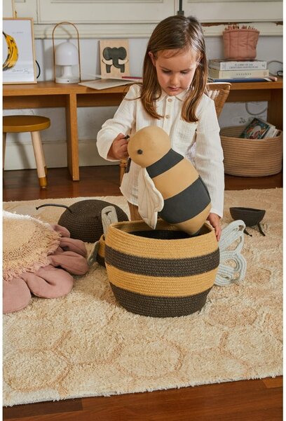 Текстилна детска кошница за играчки ø 30x32 cm Mama Bee – Lorena Canals