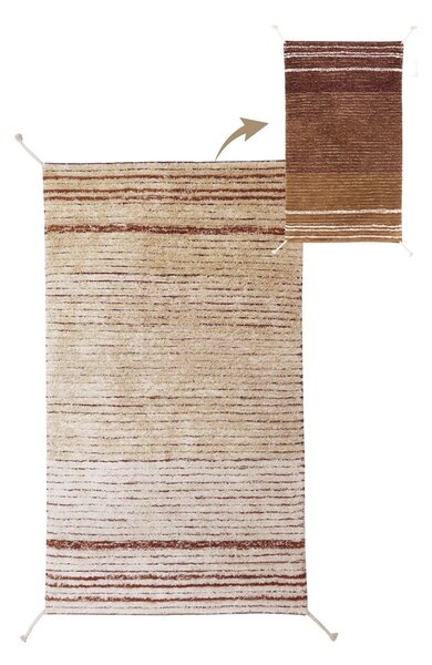 Памучен килим в тухлен цвят 80x140 cm Twin Toffee – Lorena Canals