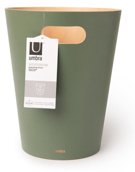 Зелено офис кошче за боклук 7,5 l Woodrow – Umbra
