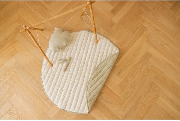 Зелено и кремаво детско килимче за игра Bamboo Leaf – Lorena Canals