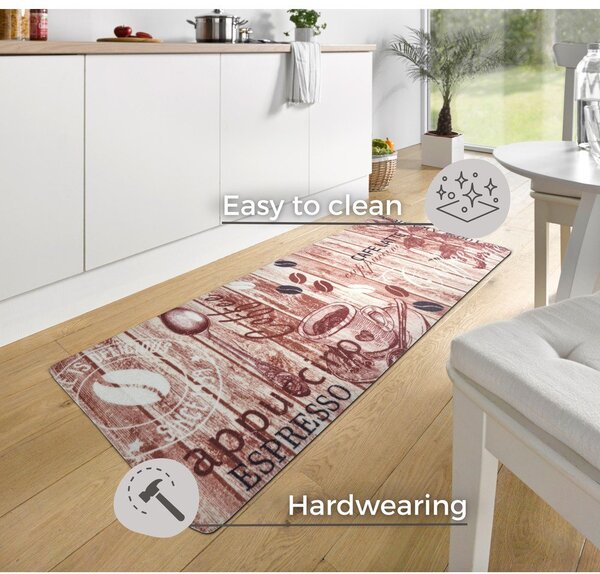 Кафяв кухненскиа пътека Delicious Coffee, 67 x 180 cm Delicious Coffee - Hanse Home