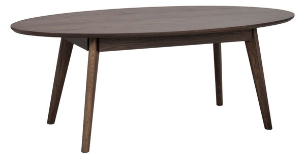 Тъмнокафява масичка за кафе от декор от дъб 65x130 cm Yumi – Rowico
