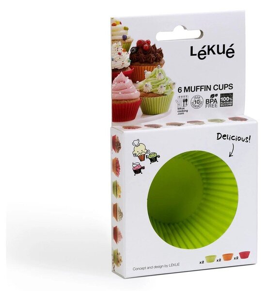 Силиконови форми за мъфини в комплект 12 бр. ø 7 cm – Lékué