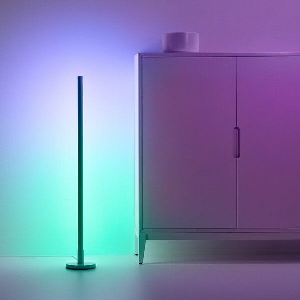 WiZ LED стояща лампа Pole, Tunable White and Color, Затъмняване, Бял, Дневна/трапезария, Пластмаса, Модерен