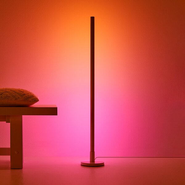 WiZ LED стояща лампа Pole, Tunable White and Color, Затъмняване, Бял, Дневна/трапезария, Пластмаса, Модерен