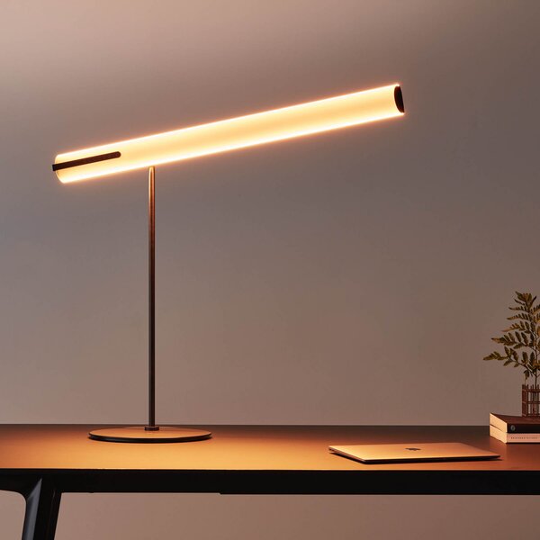 HEAVN One LED настолна лампа, черна, Затъмняване, Черен, кабинет / офис, Метал, Дизайн