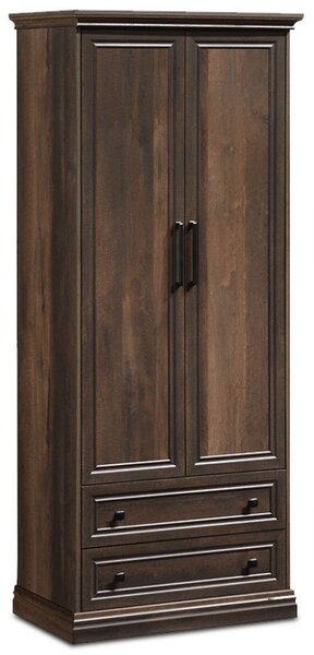 Шкаф Моцарт с 2 врати и чекмеджета цвят орех 83x52x202.5 см