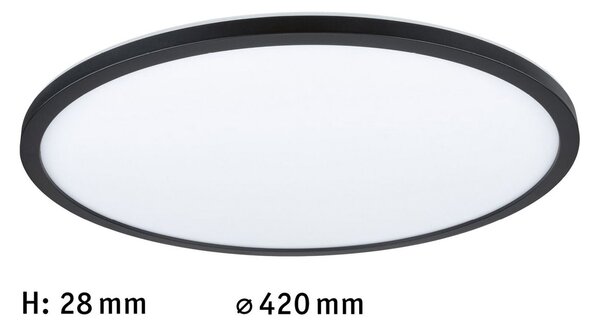 Paulmann Панел Atria Shine 3 стъпки черен 830 Ø42cm, Затъмняване, Черен, Дневна/трапезария, Пластмаса, Модерен