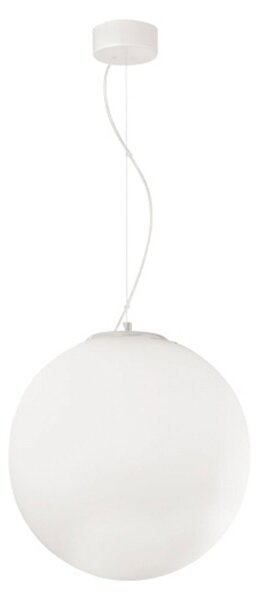 IDEAL LUX Ideal Lux Mapa стъклена висяща лампа Ø 40 cm, Затъмняване, Бял, Дневна/трапезария, Стъкло, Модерен, Глобус