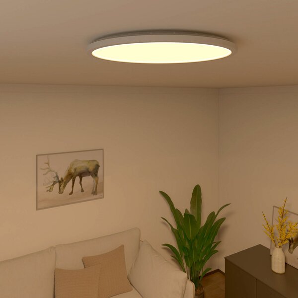 Calex Осветително тяло за таван Smart Halo LED, Ø 40 cm, Затъмняване, Бял, Дневна/трапезария, Пластмаса, Модерен