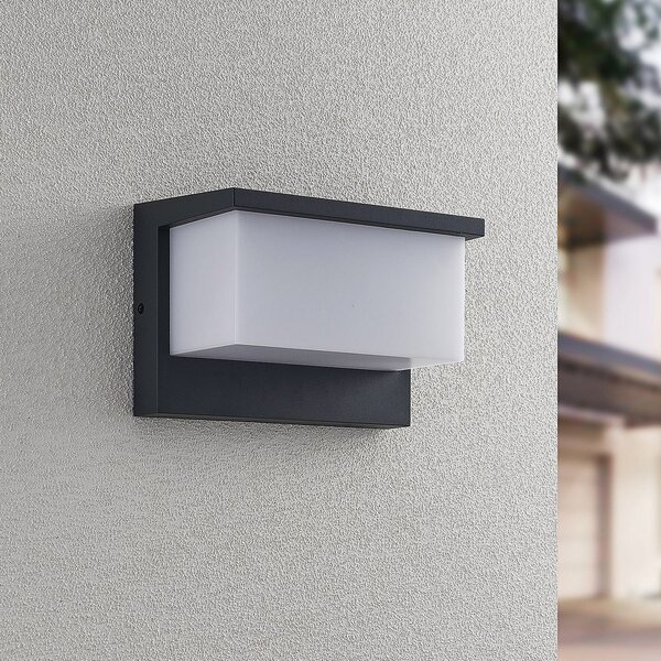 Trio Lighting LED външно стенно осветление Nestos, IP54, Черен, Метал, Модерен