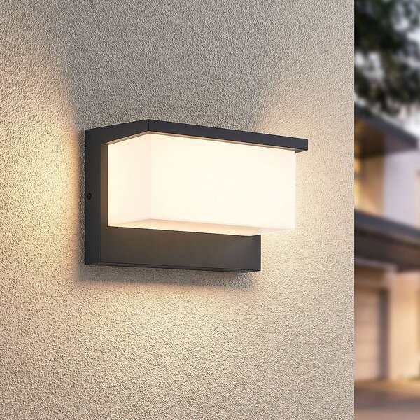 Trio Lighting LED външно стенно осветление Nestos, IP54, Черен, Метал, Модерен